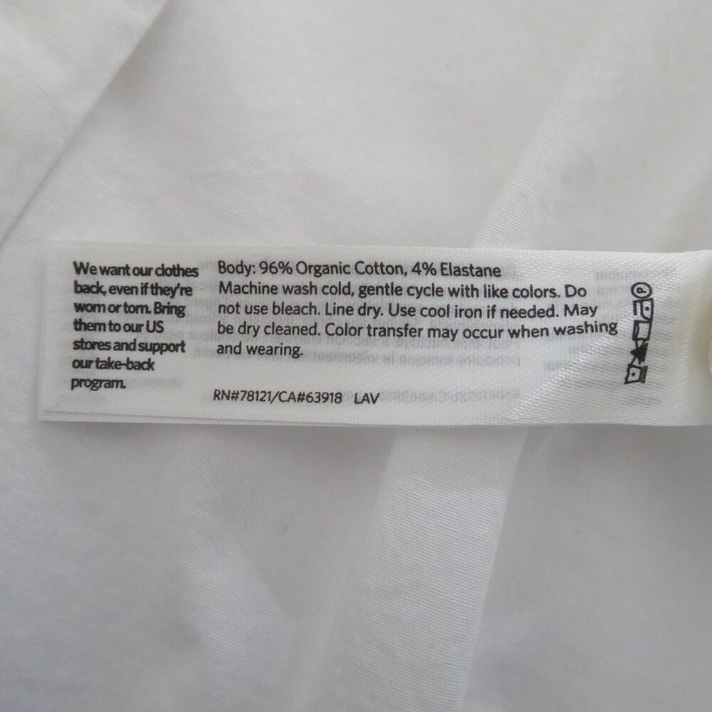 🎉HP🎉Eileen Fisher-Organic Cotton Classic Collar Long Shirt, White, Med., NWOT - Picture 9 of 10